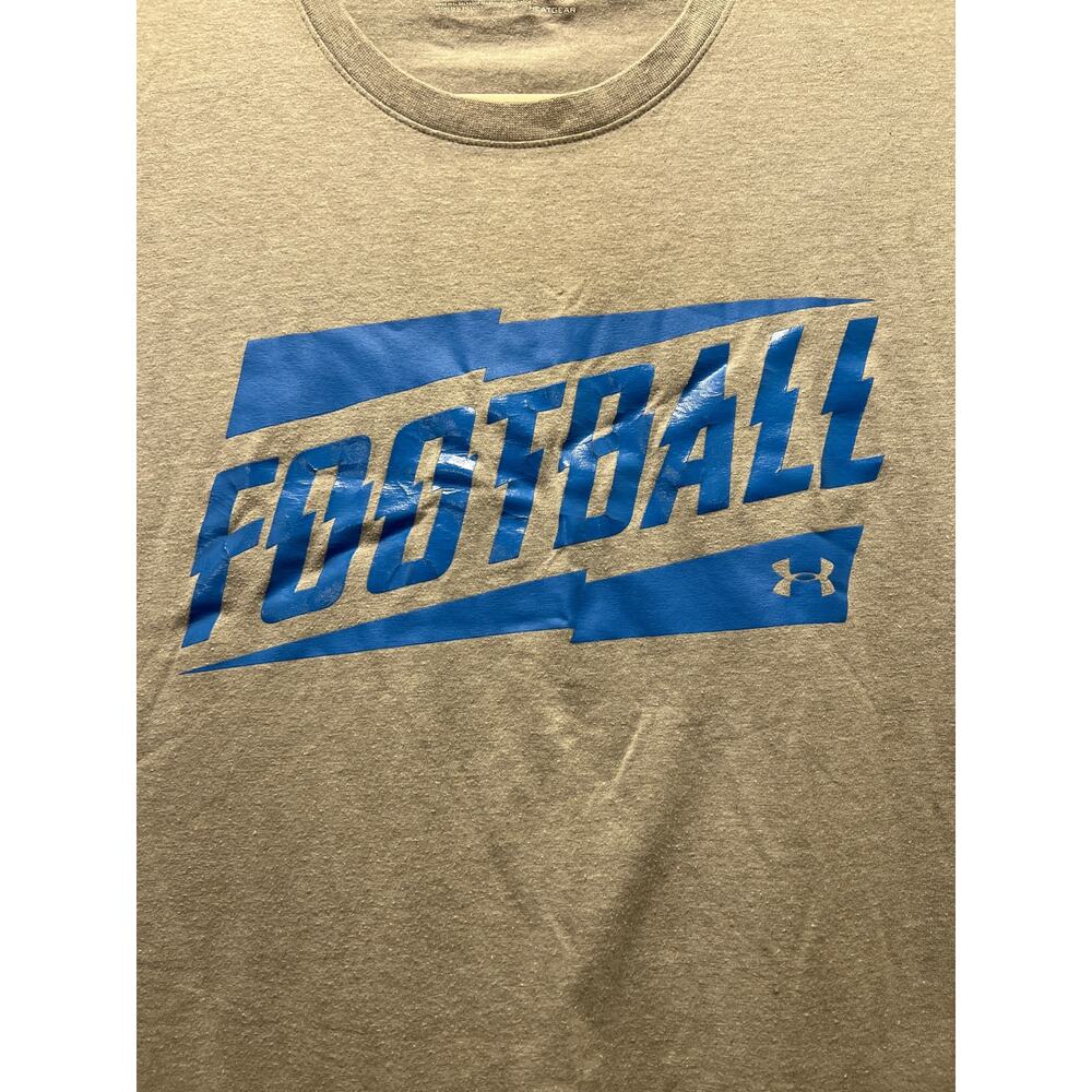 Under Armour Men’s Loose Fit Heatgear Football Casual Top Shirt Size L Gray Blue - Picture 2 of 5